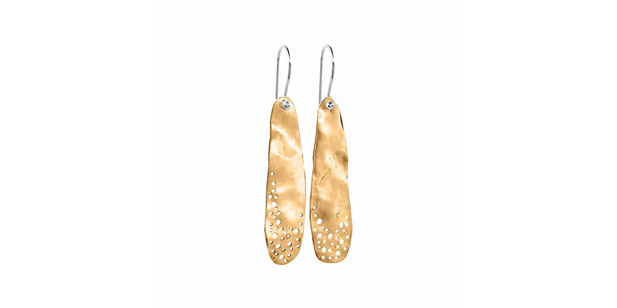 Moon Dust Drop Earrings - gold