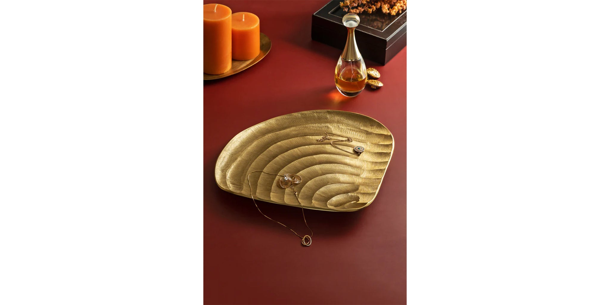Zest Gold Decorative Tray - 12"