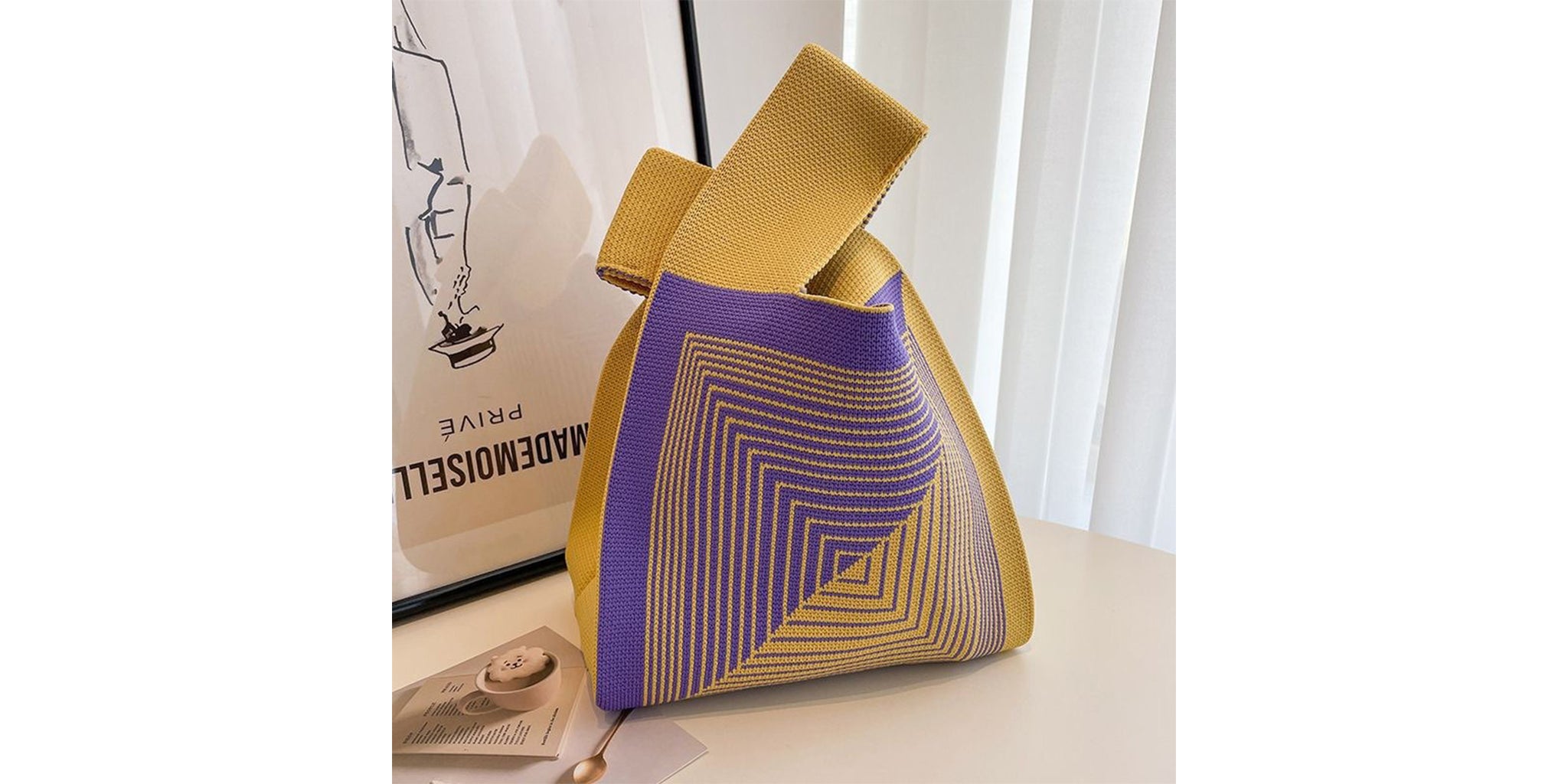 Geo Bag - Yellow / Purple