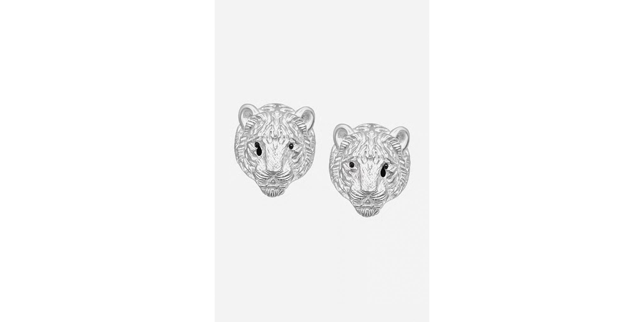 Huli Tiger Earrings - Silver