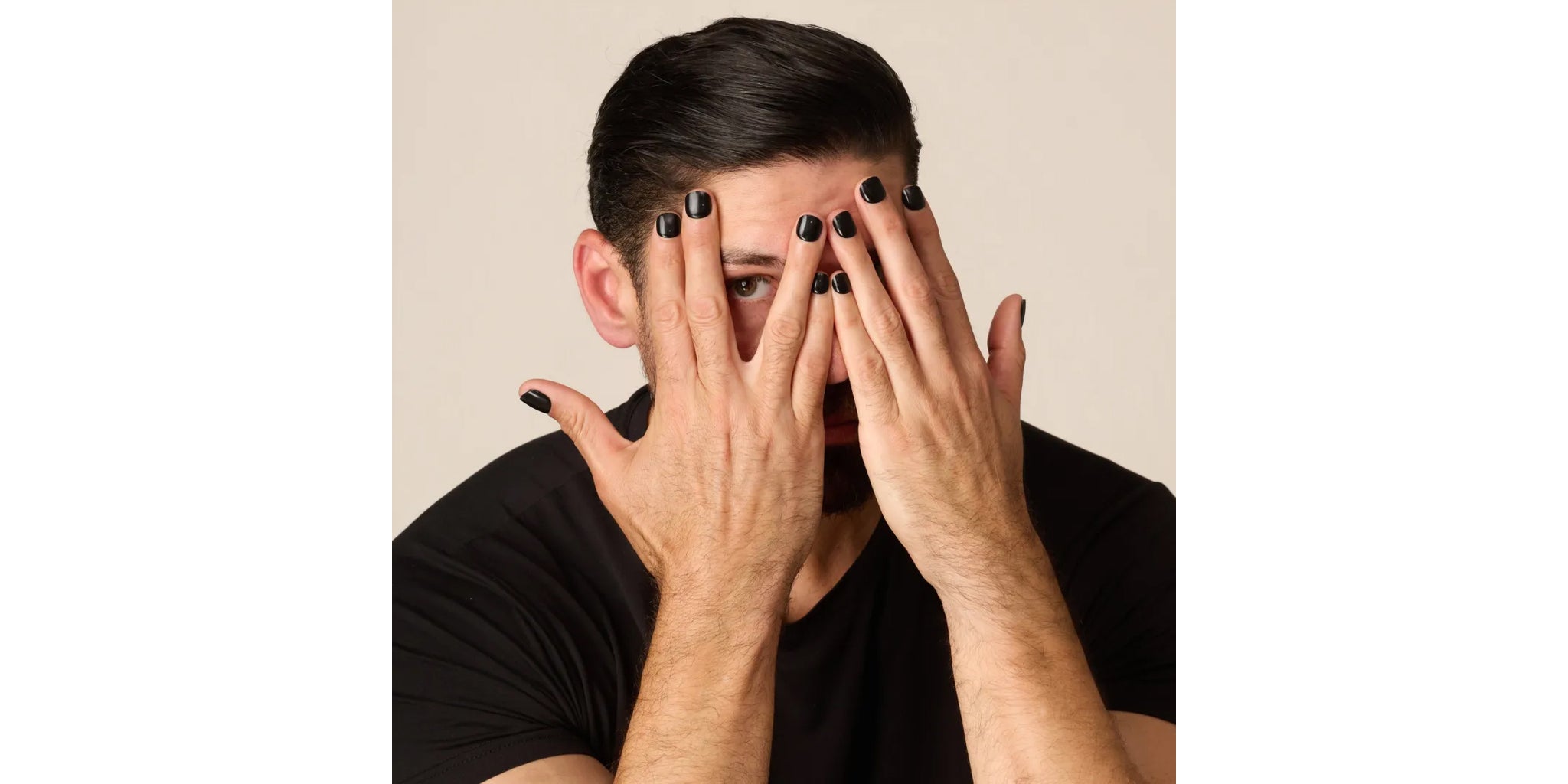 Tuxedo Black Statement Nails