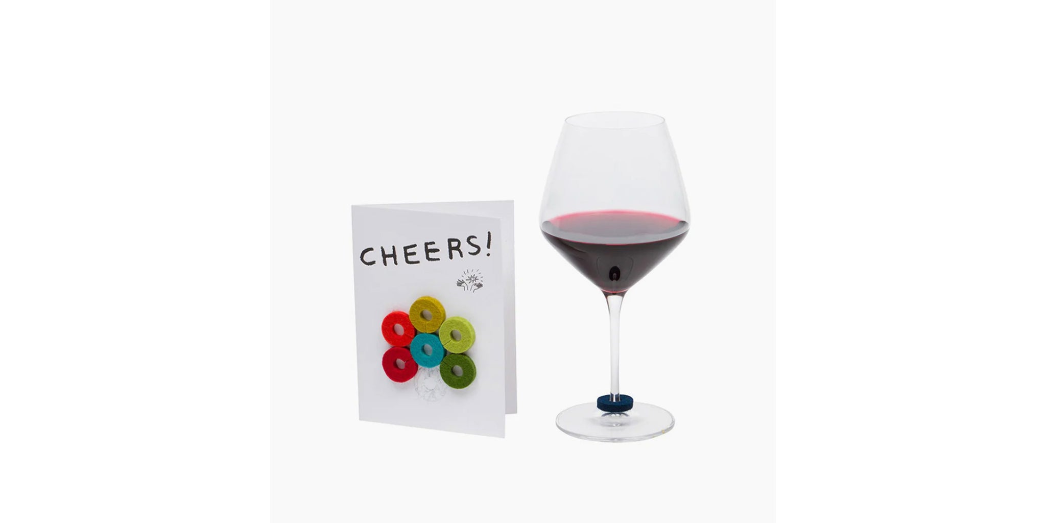 Wine-Ote's Merino Wool Felt Wine Markers with Card