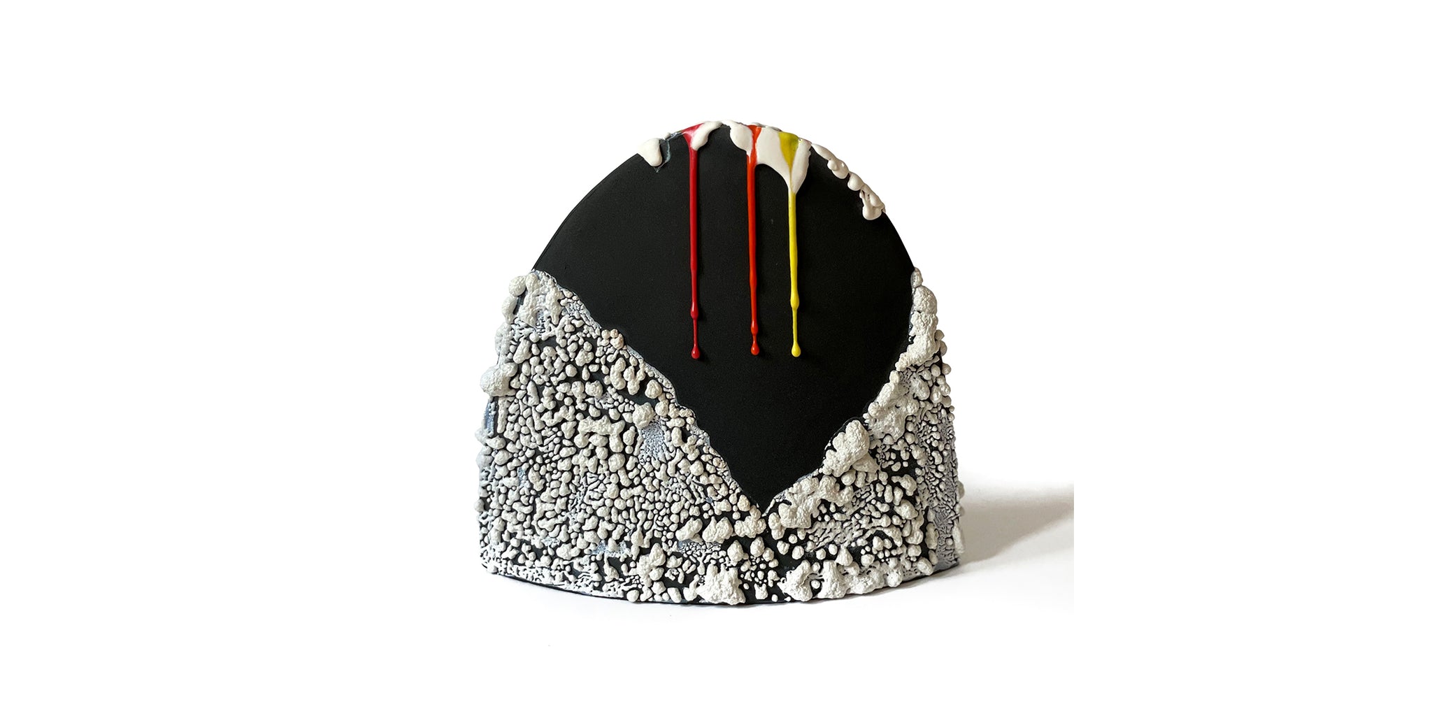 Large Vase - Black/Red/Yellow/White