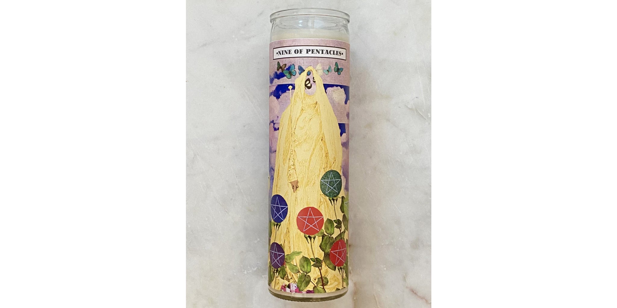 Nine of Pentacles Prayer Candle
