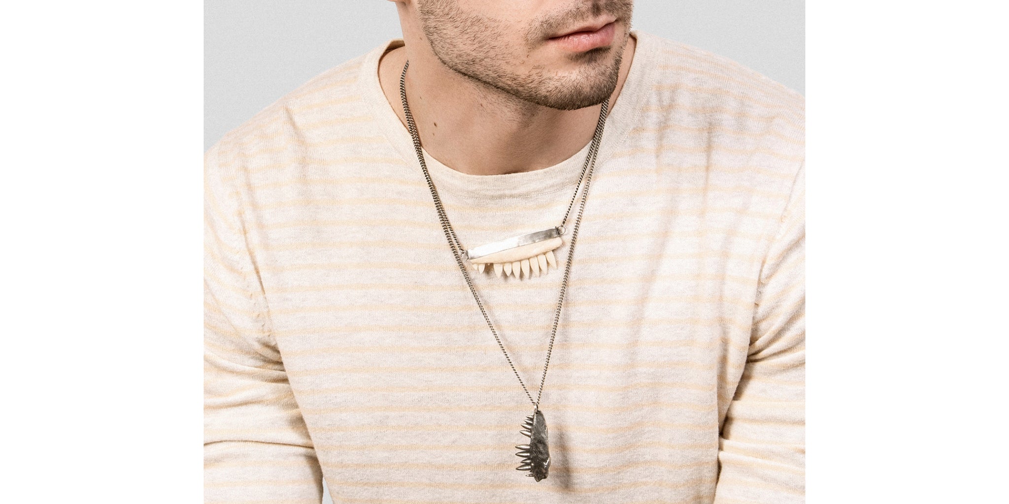 Osso Jaw Necklace - silver