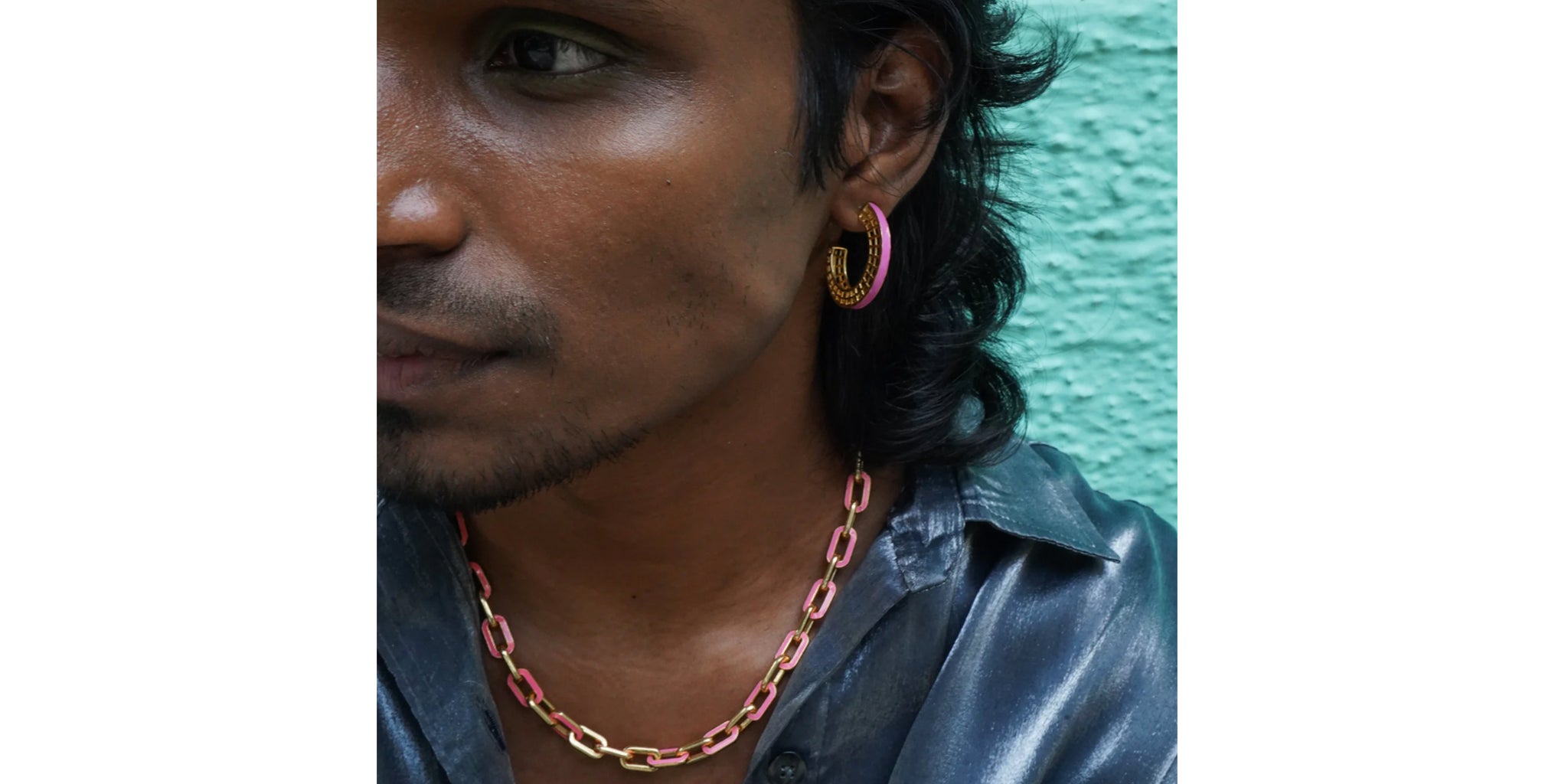 Pink Link Chain Necklace