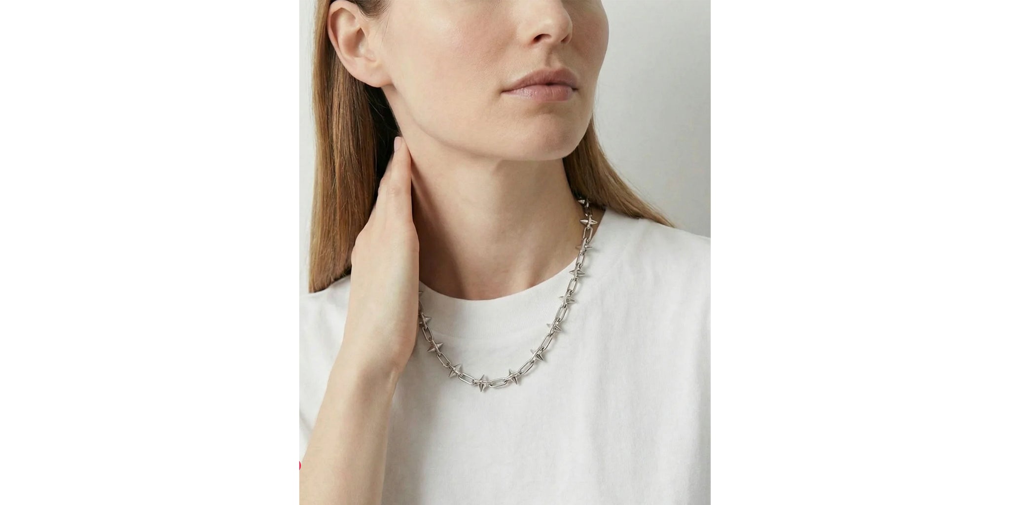 Small Spike Necklace - silver