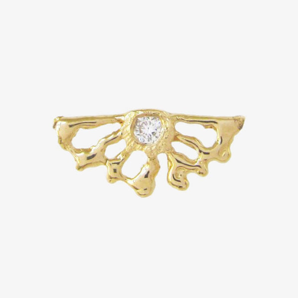 Sunrise Studs with white diamonds