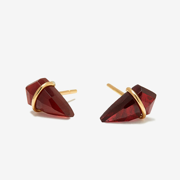 Garnet Small Kite Studs