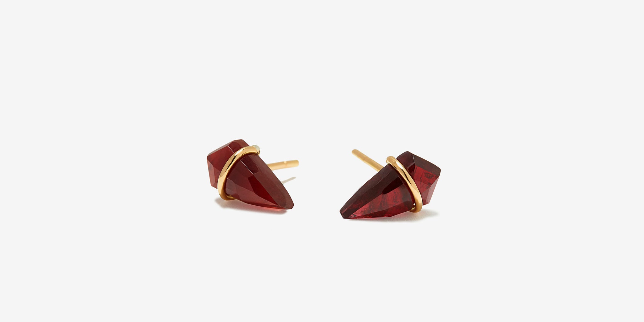Garnet Small Kite Studs