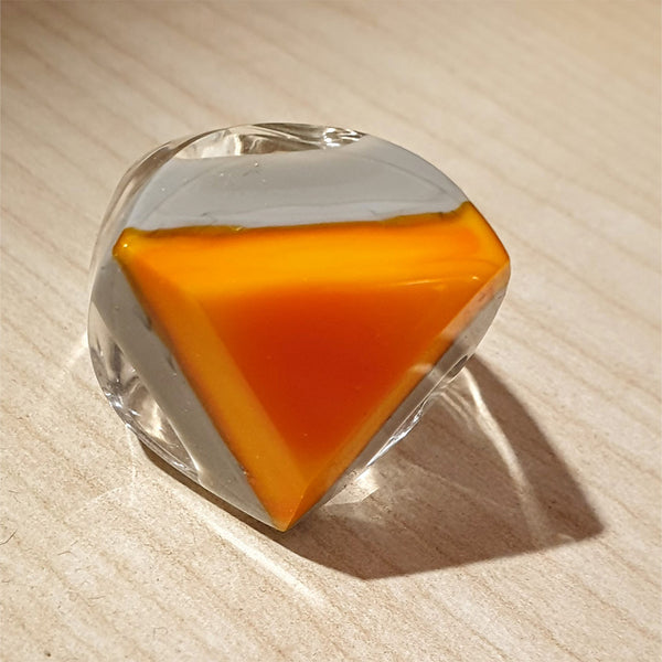 Murano T.Str Glass Ring - Orange