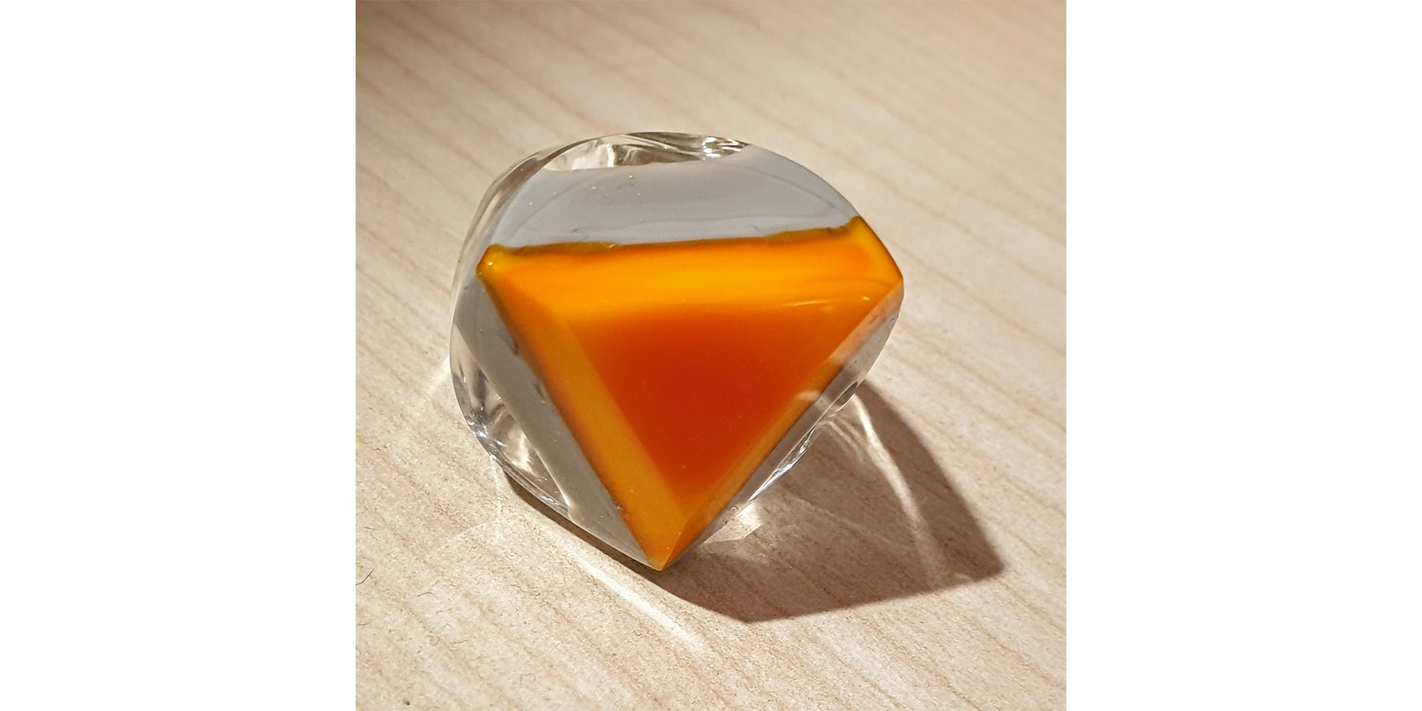 Murano T.Str Glass Ring - Orange